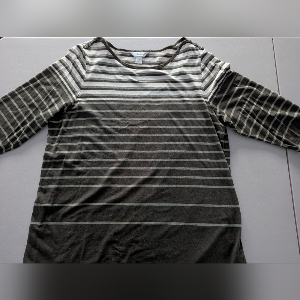 Striped green shirt